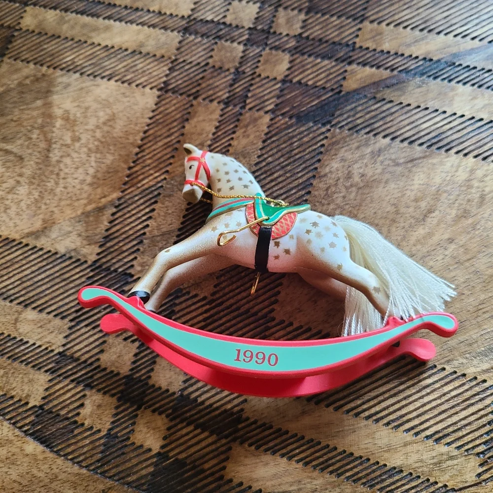 Hallmark rocking horse ornament 1990